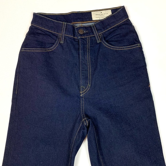 Imogene & Willie Elizabeth High Rise Indigo Jean Raw Hem Ankle Crop Size 25 - Picture 4 of 11